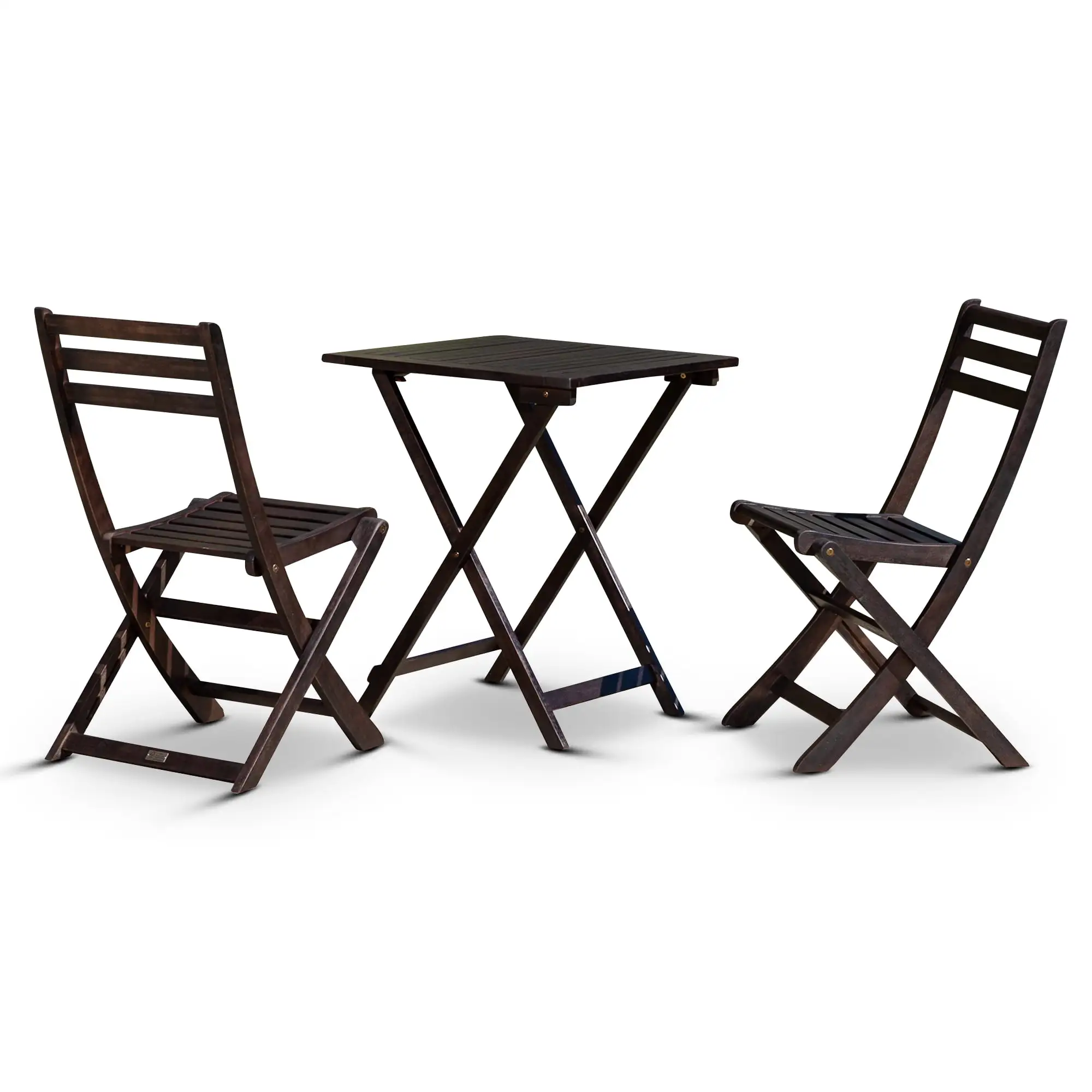 3-Piece Eucalyptus Bistro Set. Square. Espresso