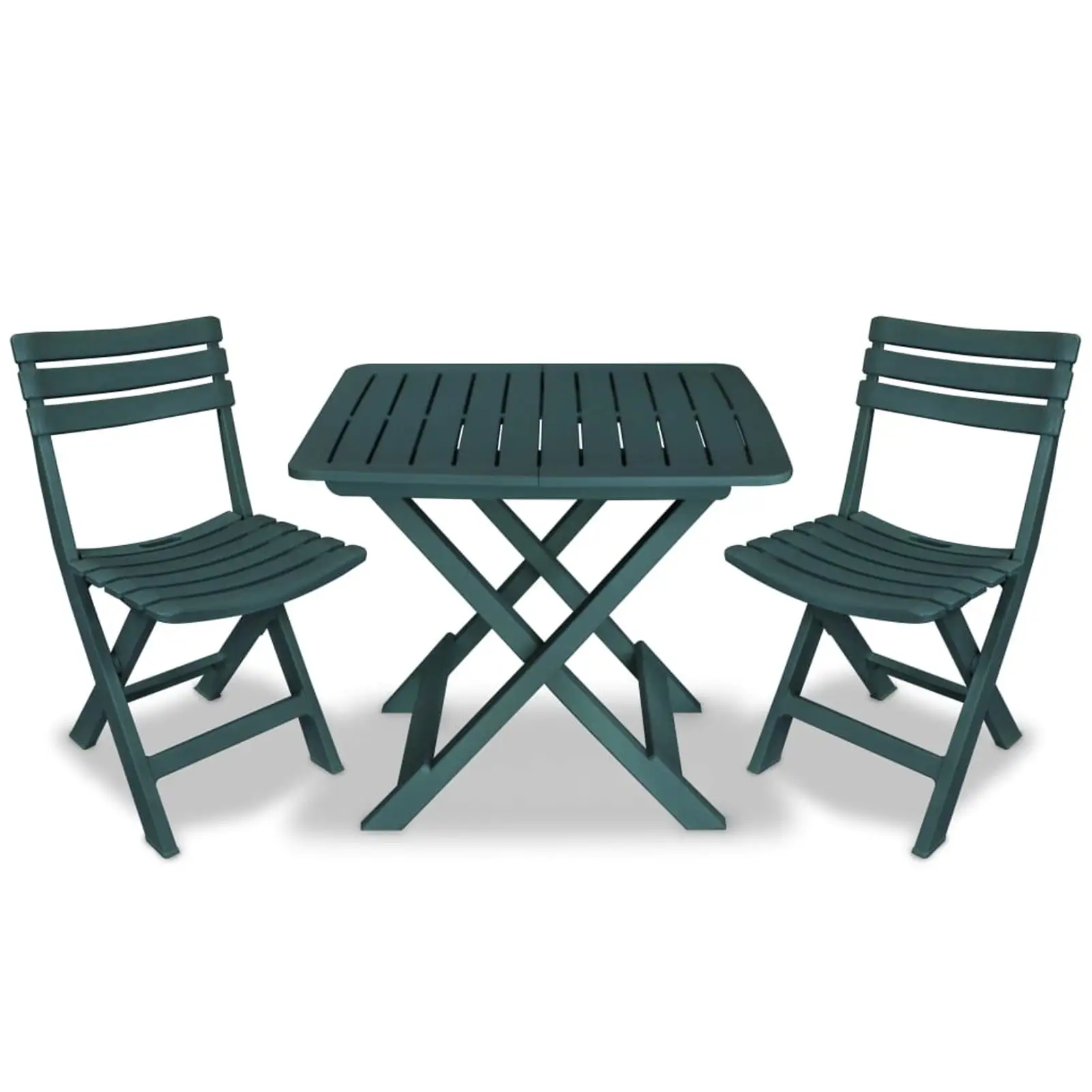 3 Piece Folding Bistro Set Green