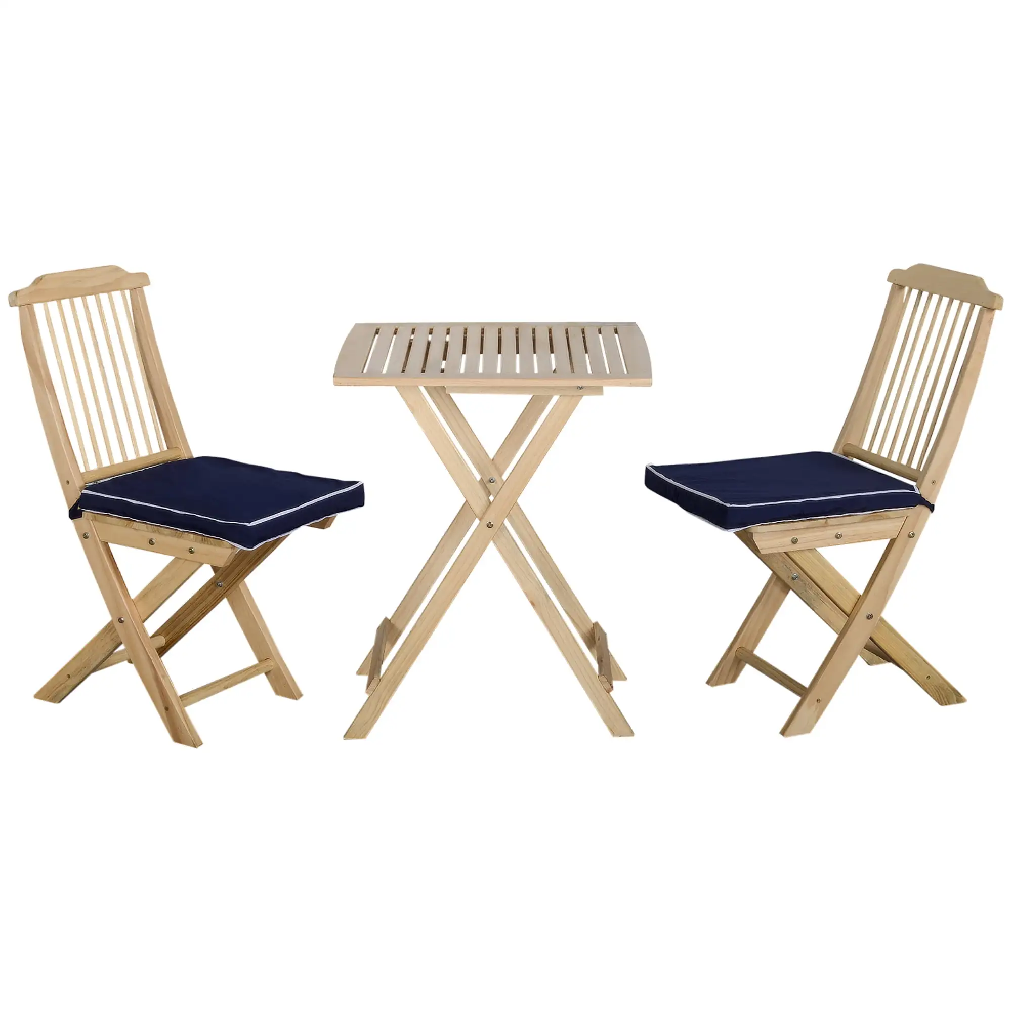 3-Piece Patio Bistro Set with Folding Table and Chairs - 3 pieces - 31.55 - Elevate your outdoor oasis with this chic bistro set!