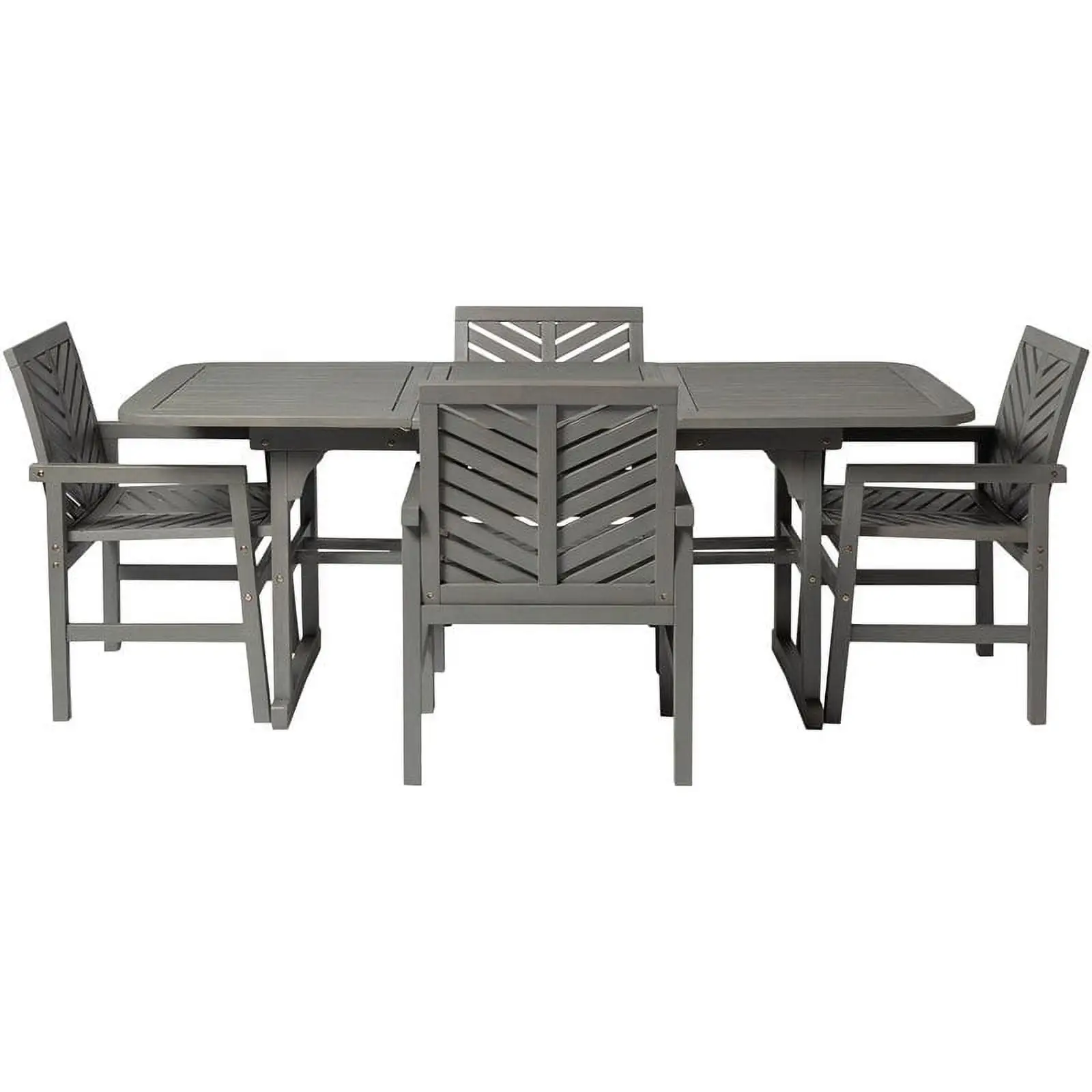 5-Piece Extendable Outdoor Patio Dining Set - Grey Wash