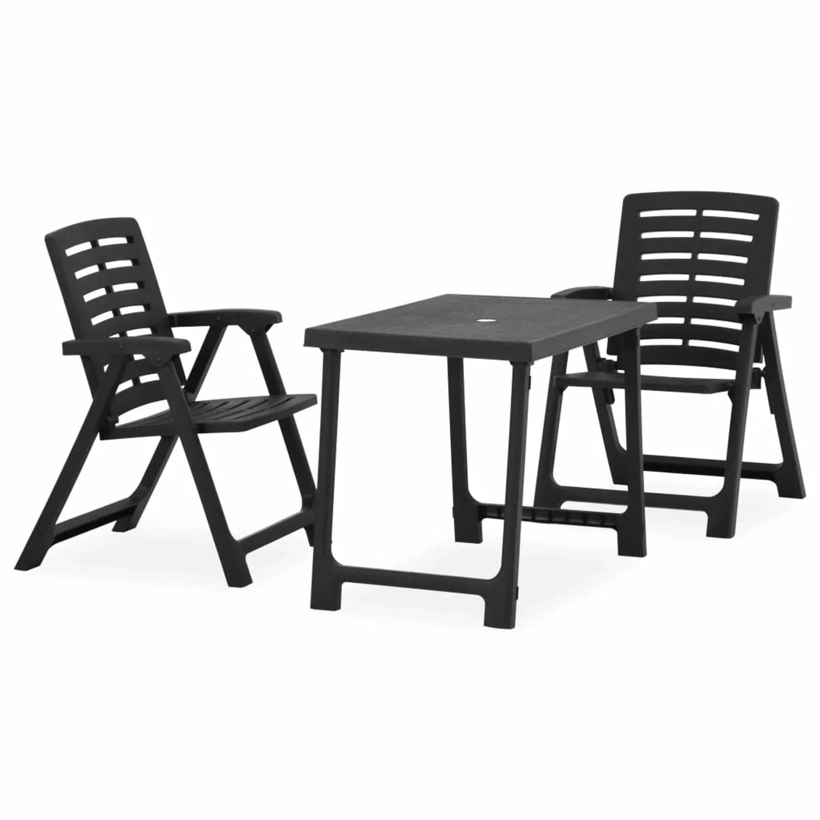 3 Piece Folding Bistro Set Green