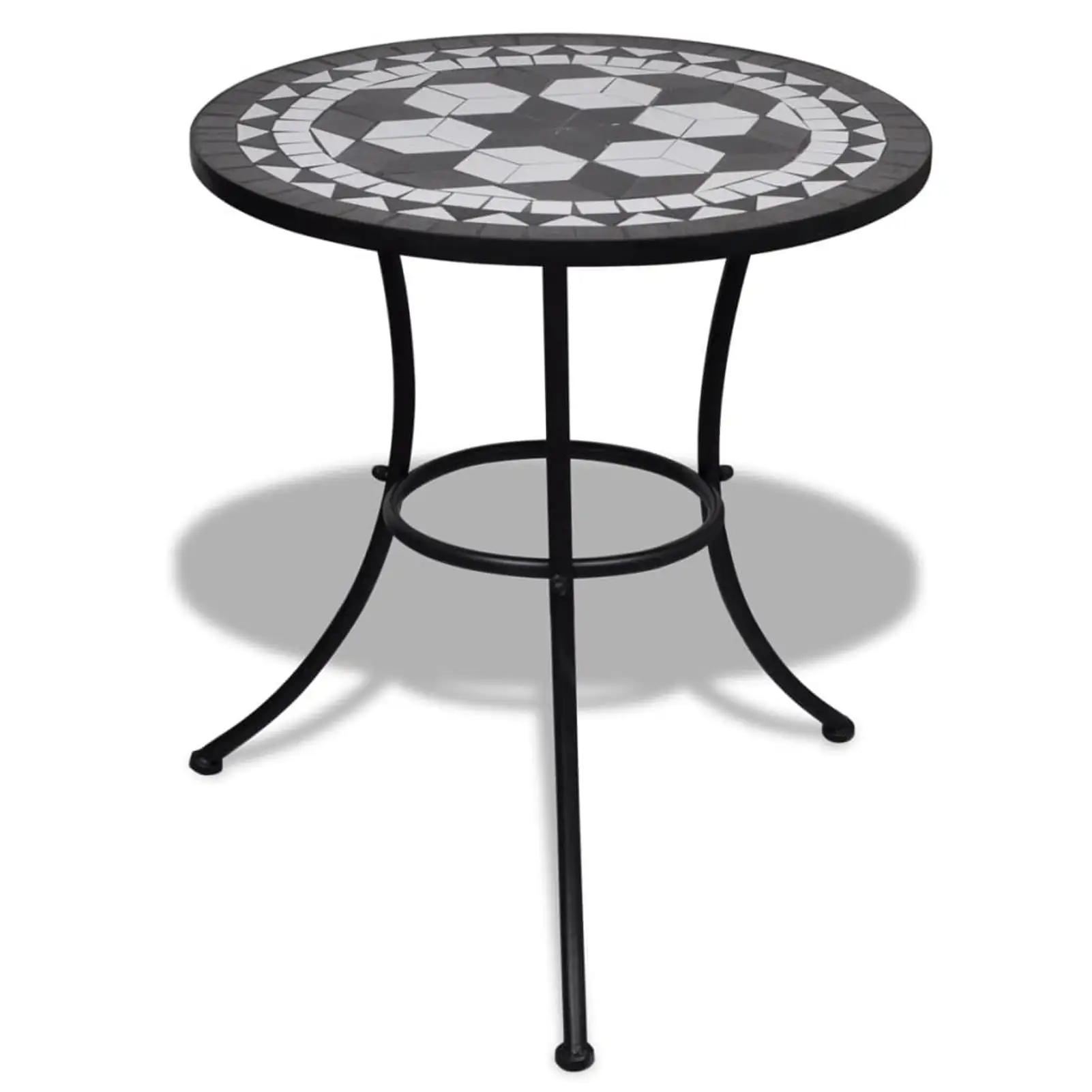 Aibecy Bistro Table Black and White 23.6