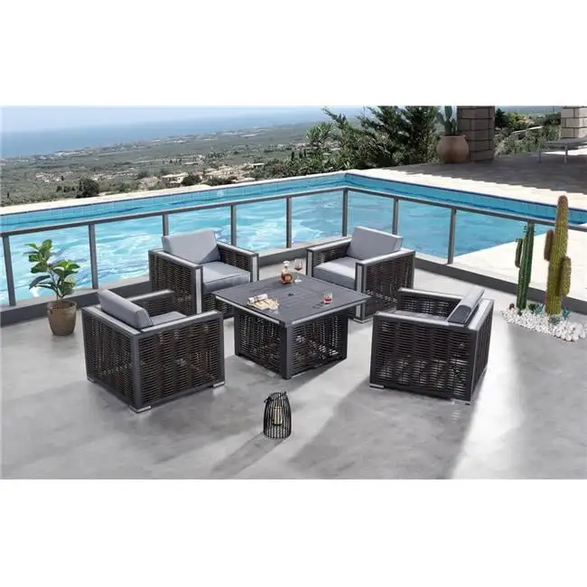 Avola Outdoor Patio Set & Firepit