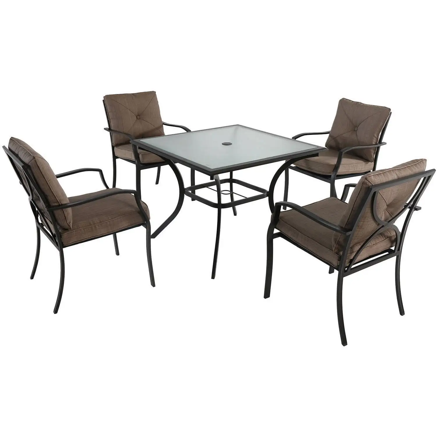 Cambridge Crawford 5-Piece Steel Outdoor Patio Dining Set. Tan