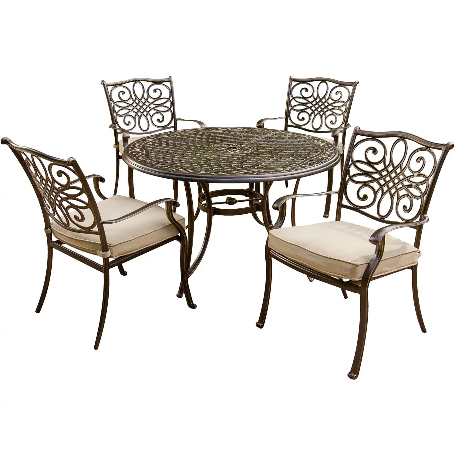 Cambridge Seasons 5-Piece Dining Set in Tan