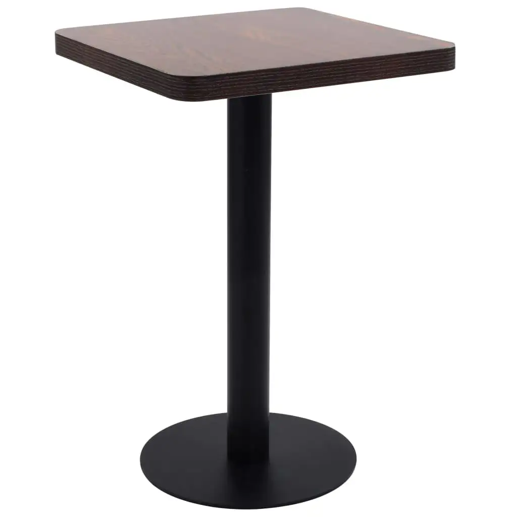 Cocktail Bistro High Table Height High Top Outdoor Table. Pub Height Bistro Square Table for Paito Lawn Garden. Black 19.7x19.7 MDF