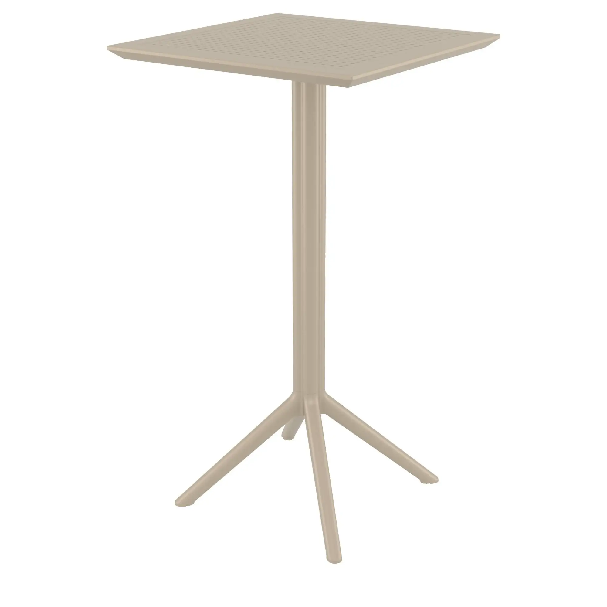 Compamia Sky Ares Square Bar Set with 2 Barstools Taupe