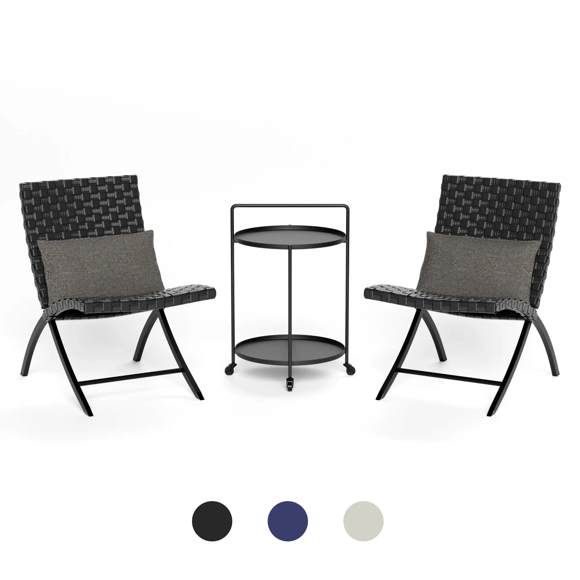 OuterSpa 3 Piece Patio Set Outdoor Bistro Set. Patio Furniture Set Wicker Bistro Set Wicker Patio Set. Outdoor Chairs Set of 2.Outdoor Patio Set Include 2 Chairs 2 Cushions and 1 Table