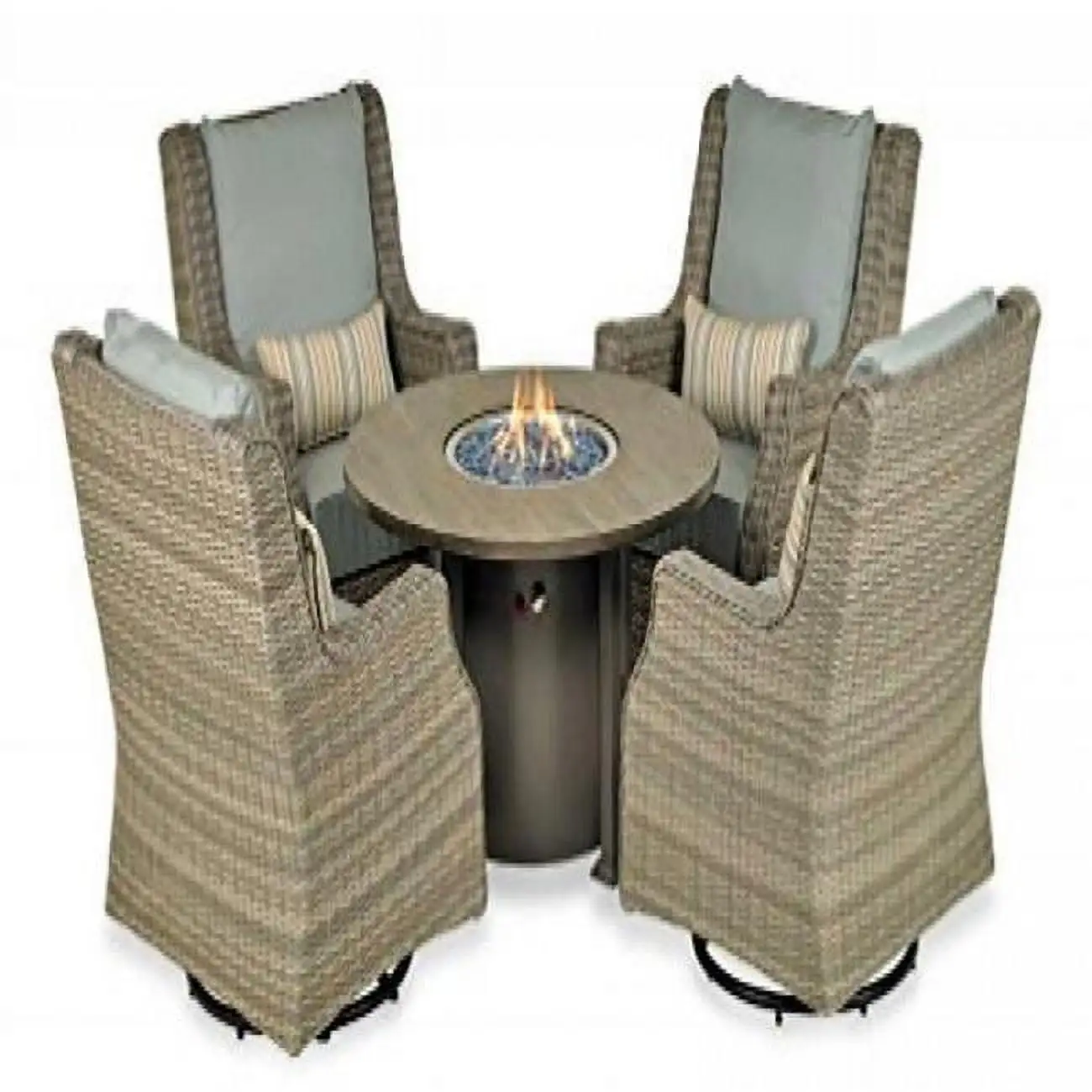 Patio Resort Lifestyles RMDSG5S Rome Canvas Spa Fire Chat Set - 5 Piece