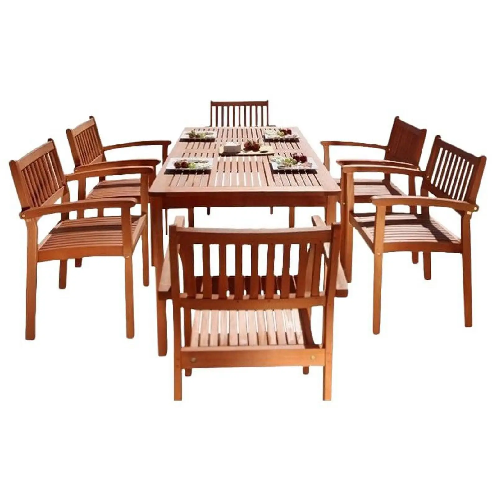 Pemberly Row 7 Piece Patio Dining Set in Oil Rubbed