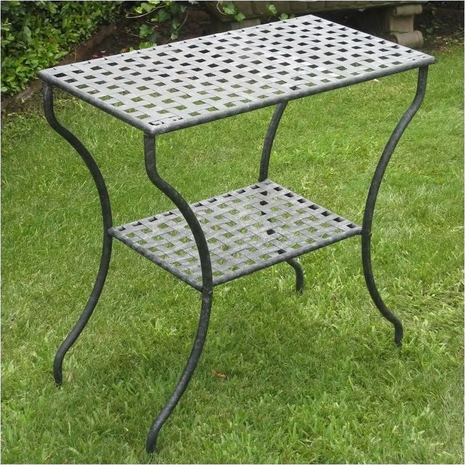 Pemberly Row Rectangular 2-Tier Patio Table