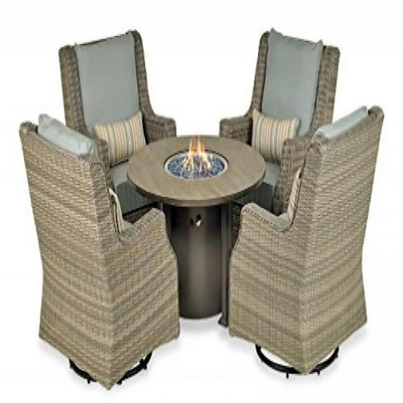 Rome Canvas Spa Fire Chat Set - 5 Piece