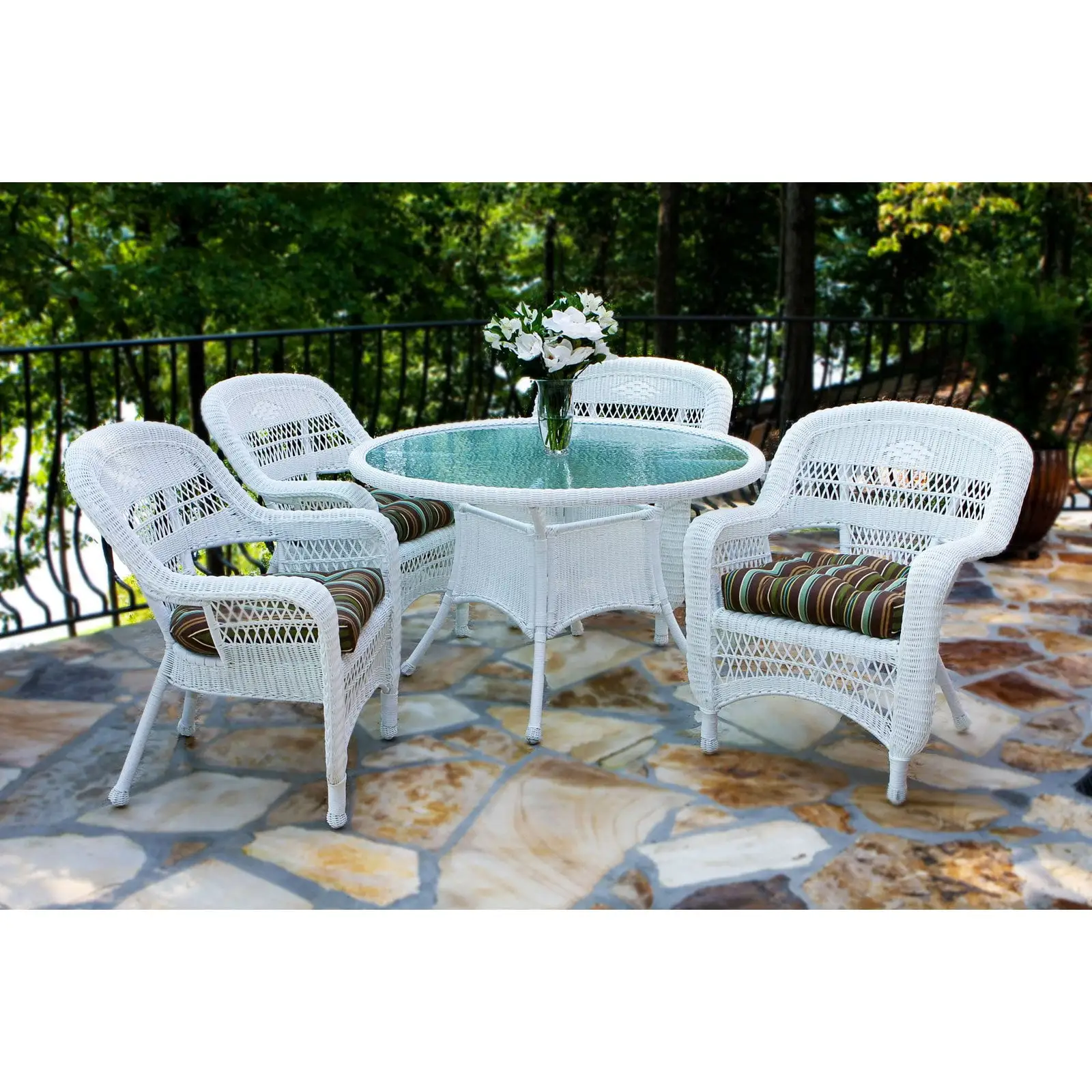 Tortuga Outdoor Portside 5 Piece Dining Set with Cushions