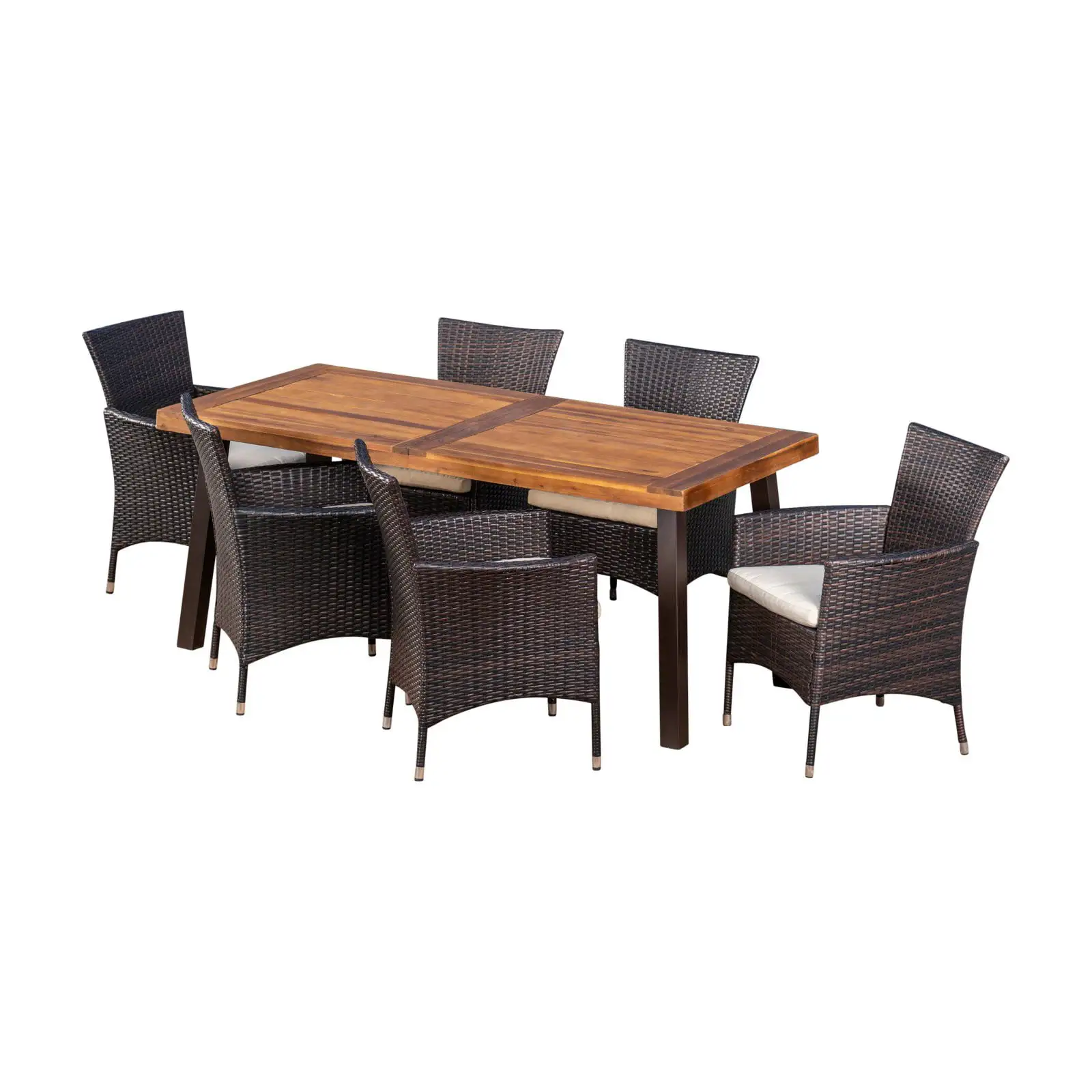 Christopher Knight Home Tustin Outdoor 7-piece Wood/ Wicker Dining Set by