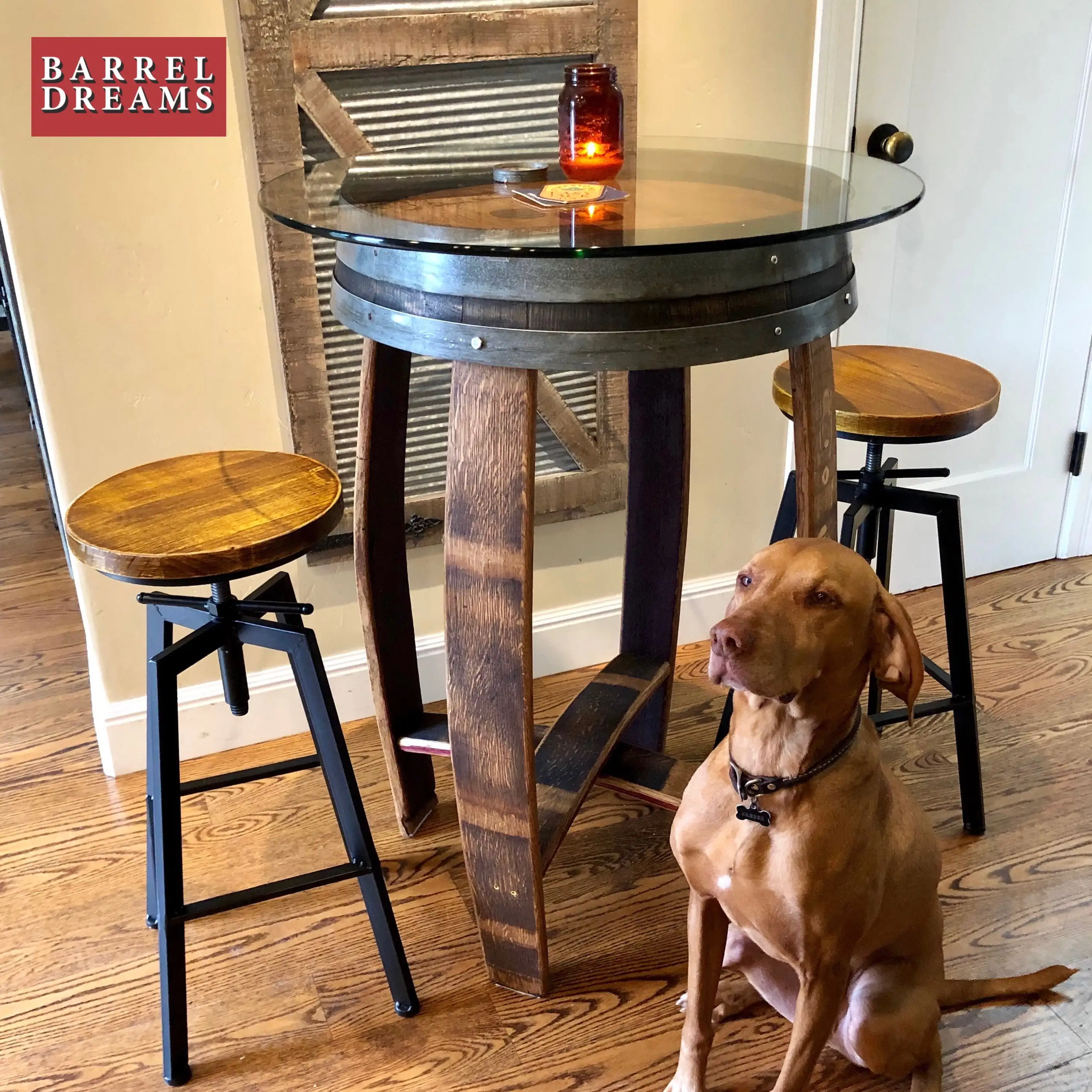 Wine Barrel Bistro Table