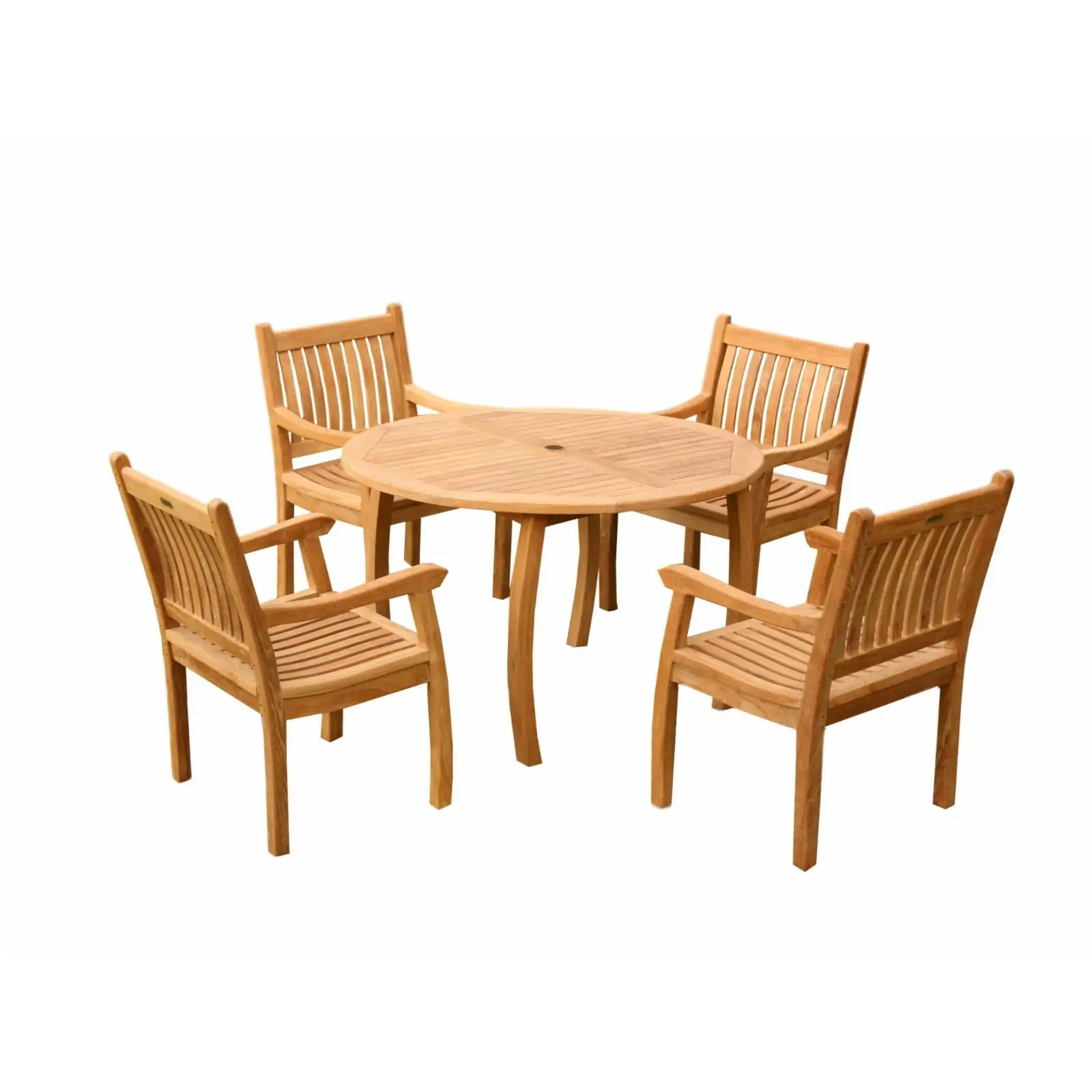 Tortuga Outdoor Jakarta 5 Piece Teak Patio Dining Set