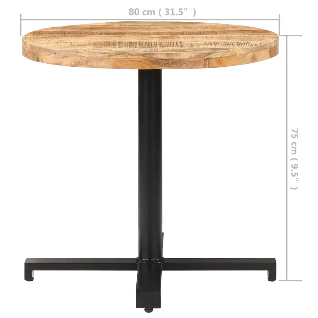 vidaXL Bistro Table Round Ø31.5x29.5 Rough Mango Wood