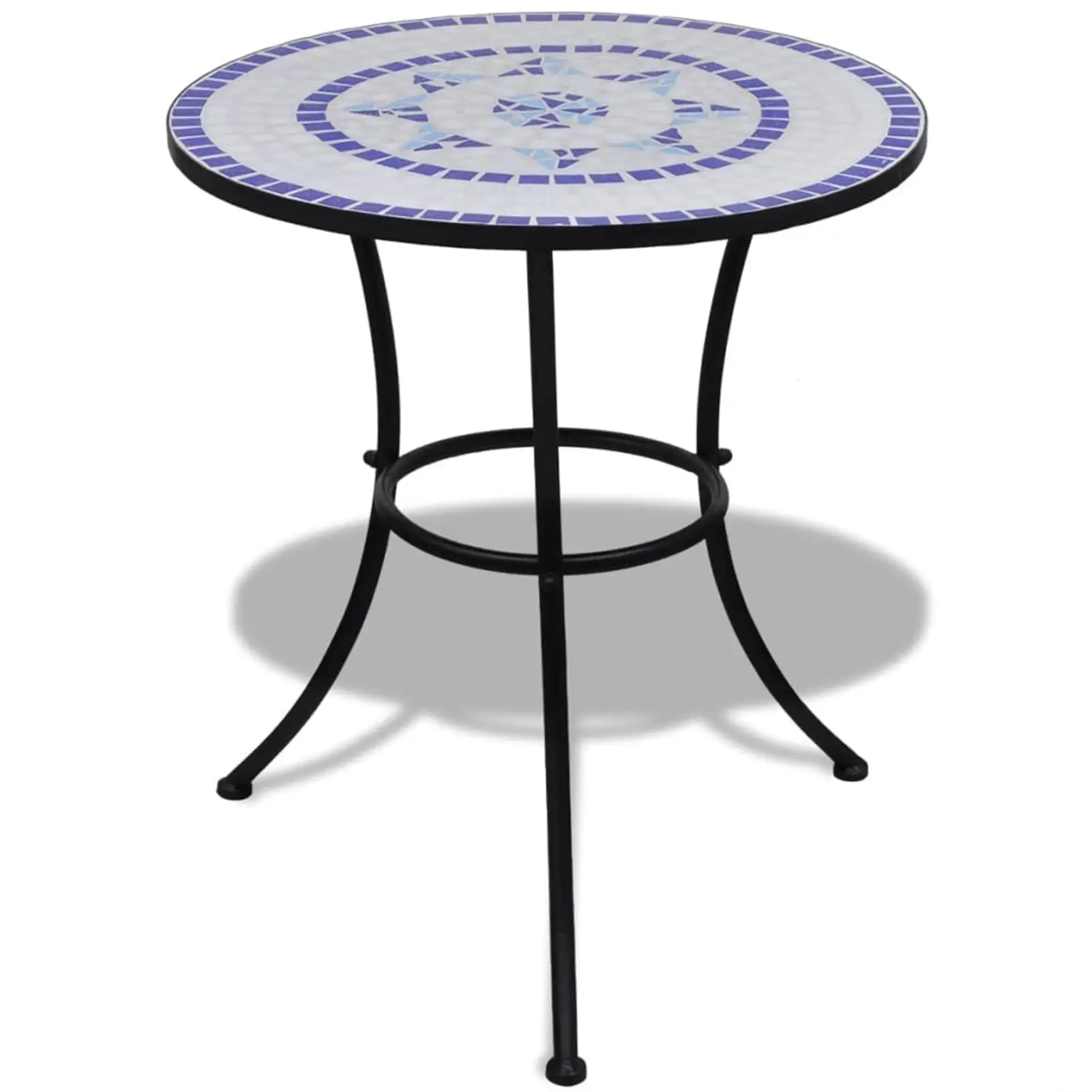 walmeck Bistro Table Blue and White 23.6